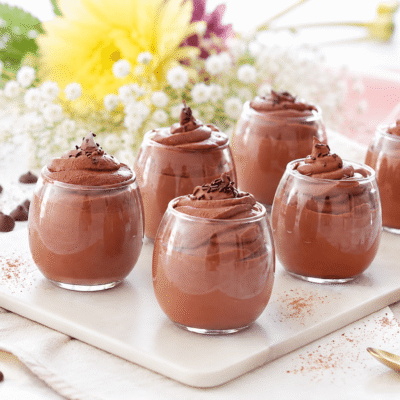 Cuajadas de chocolate con ganache
