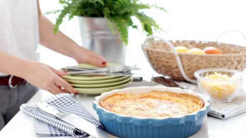 Quiche cuatro quesos