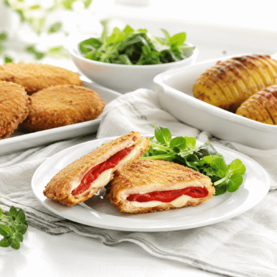 San Jacobos de lomo con patatas hasselback