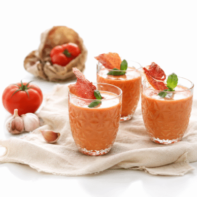 Gazpacho con crujiente de jamón