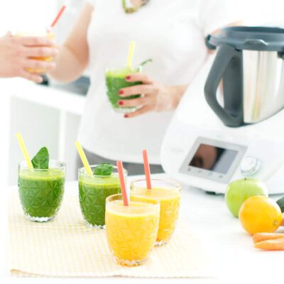 Todos los zumos multivitamínicos listos para desayunar.