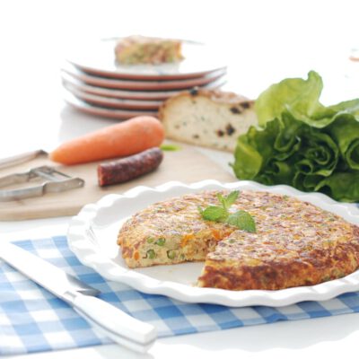 Tortilla Paisana con patatas cocidas