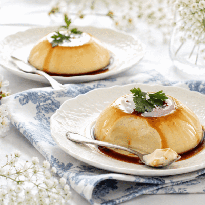 Flan de queso con cuajada