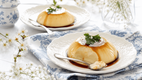 Flan de queso con cuajada