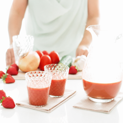 Gazpacho de fresas