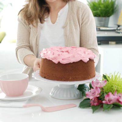 Chiffon de chocolate con buttercream de vainilla