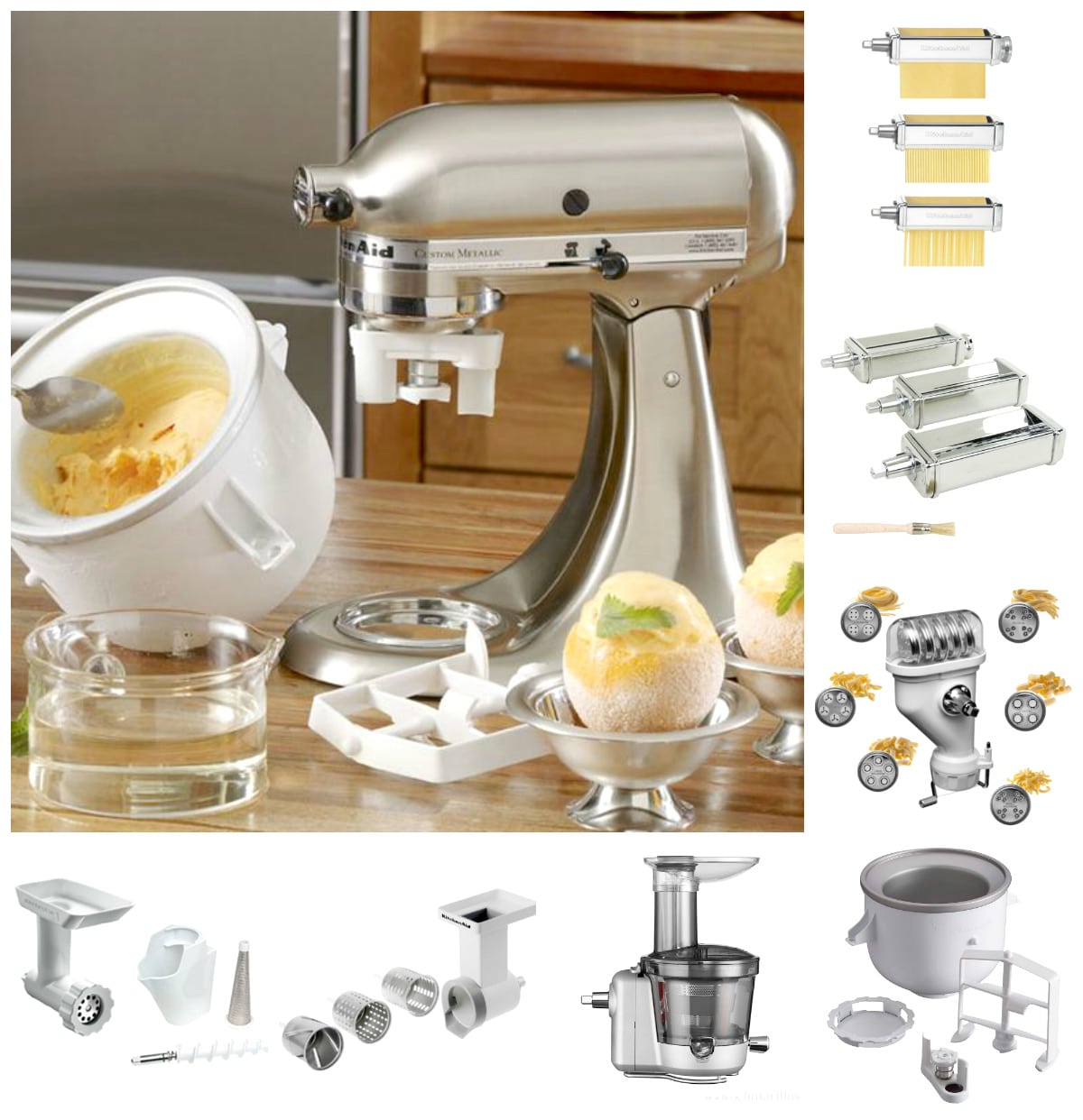 Estos son algunos de los accesorios para KitchenAid® Estos son algunos de los accesorios para KitchenAid®
