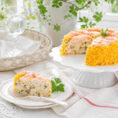 Tarta de langostinos