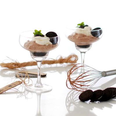 Vasitos de crema de avellanas y galletas con Thermomix ®