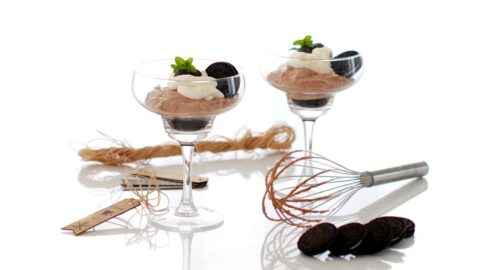 Vasitos de crema de avellanas y galletas con Thermomix ®
