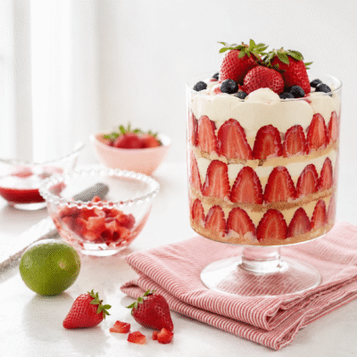 Trifle de fresas, paso a paso con Thermomix