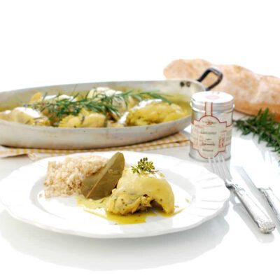 Pollo a las hierbas con arroz integral, con Thermomix®