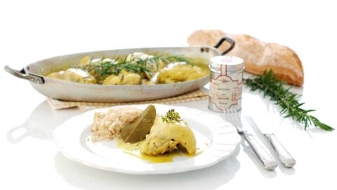 Pollo a las hierbas con arroz integral, con Thermomix®