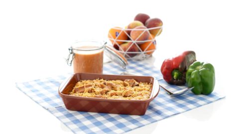 Fideos a la cazuela con costillas adobadas, con Thermomix®