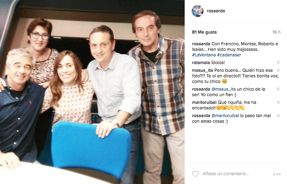 En el programa La Ventana de la cadena SER En el programa La Ventana de la cadena SER