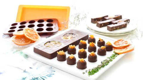 Turrón de chocolate y naranja con Thermomix®