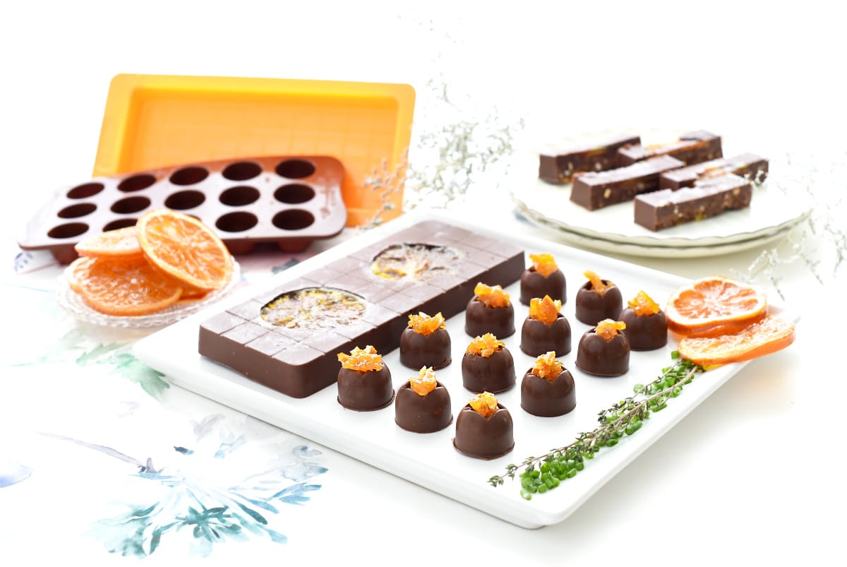 Turrón de chocolate y naranja con Thermomix®