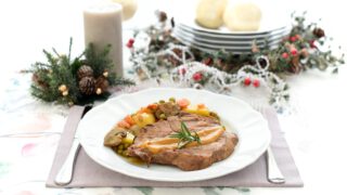 Cabeza de lomo de cerdo al horno