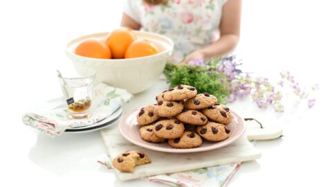 Galletas de arandanos, chocolate blanco y coco