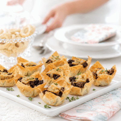 Tartaletas de morcilla