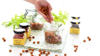 Kikos de garbanzos espaciados