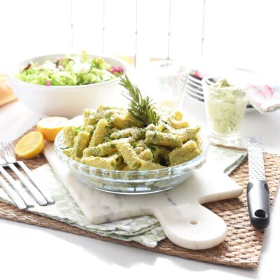 Pasta con pesto de brócoli