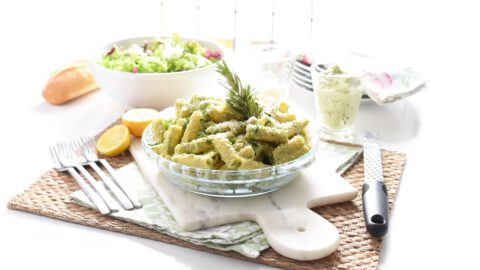 Pasta con pesto de brócoli
