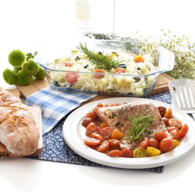 Arroz con salmón en Thermomix®