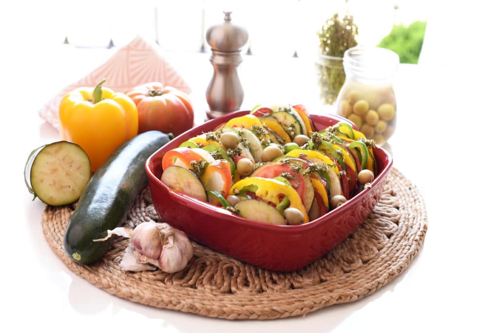Ratatouille listo para hornear Ratatouille listo para hornear