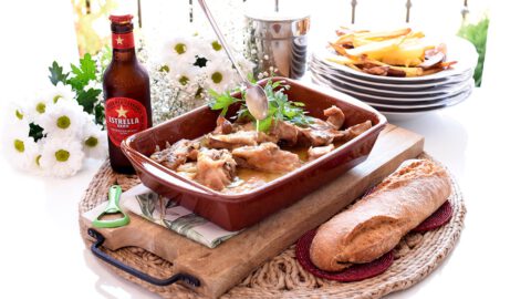 Conejo a la cerveza con Thermomix®
