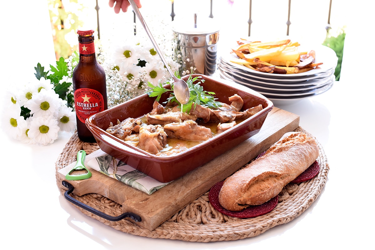 Conejo a la cerveza con Thermomix®