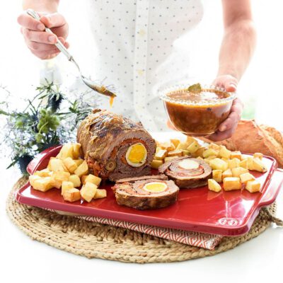 Aleta de ternera rellena para Navidad