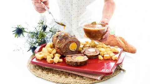 Aleta de ternera rellena para Navidad