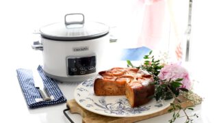 Cake de melocotón en Crock-Pot