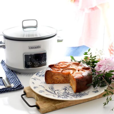 Cake de melocotón en Crock-Pot