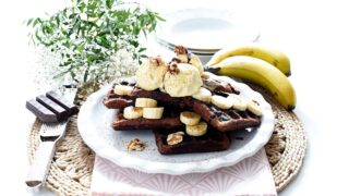 Gofres de chocolate y nueces