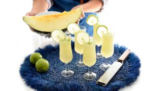 Granizado de melón con lima y ron