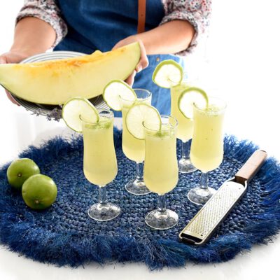 Granizado de melón con lima y ron
