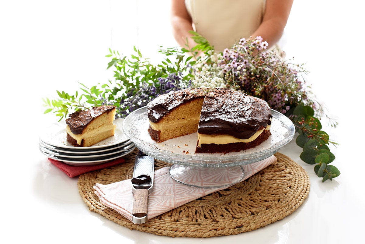 Boston cream pie, la receta con Thermomix®