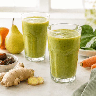Batido multivitamínico con un toque de jengibre