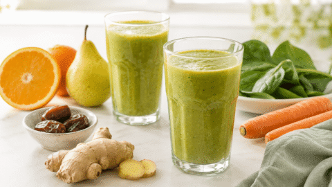 Batido multivitamínico con un toque de jengibre